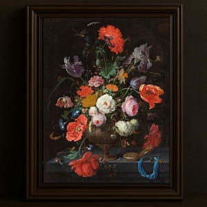 Gothic Floral Printable Wall Art| Vintage Kitchen Wall Art