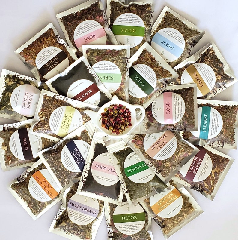 Organic Herbal Tea Sampler: Variety of Flavors - Etsy