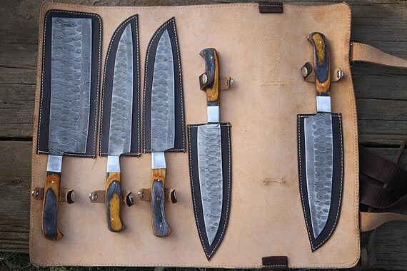 Handmade Chef Knives, Forged Damascus Steel, Super Sharp and