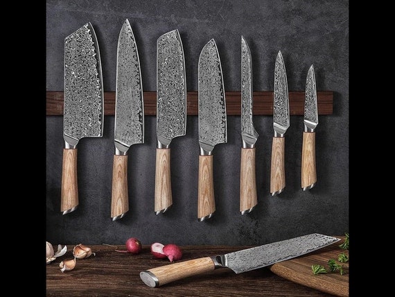 8piece Knives Kitchen Set With Unique Style Handle Handmade 