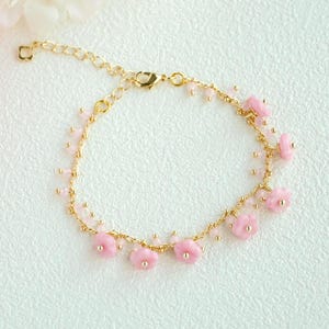 Handmade floral bracelet, hydrangea bracelet,purple flower bracelet,beads bracelet,cute bracelet,unique bracelet,christmas gift,gift for her