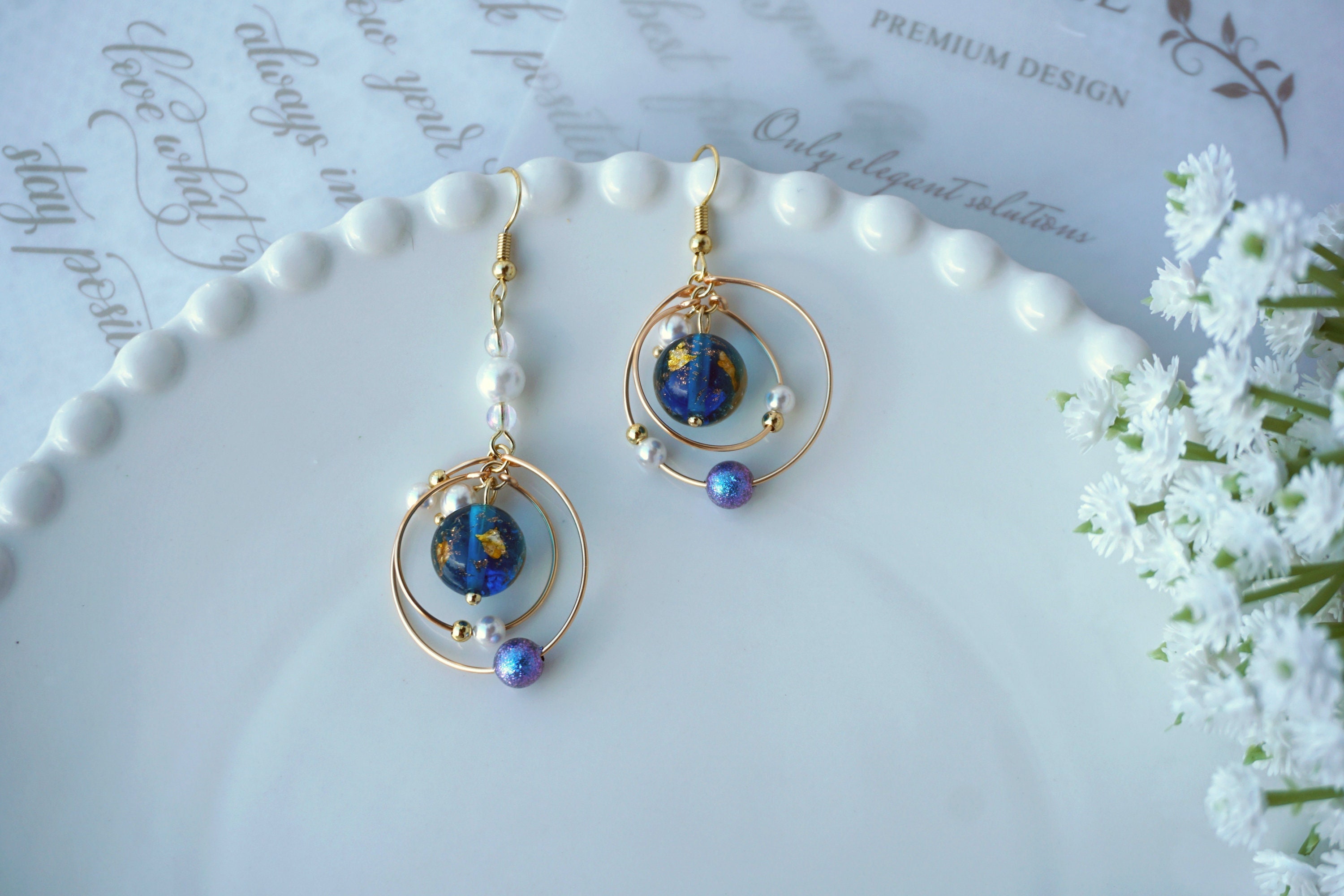 Galaxy Earrings - Etsy