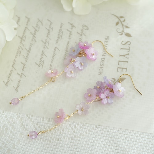 Cherry Blossom Earrings, Flower Earrings, Sakura Earrings