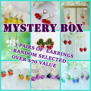 MYSTERY EARRINGS BOX,Christmas  earrings,Dangle Earrings,Cute Earrings, Unique Earrings, holiday Earrings,Christmas gift, christmas earrings