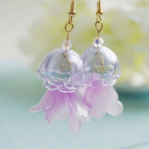 Jellyfish earrings,Dangle Earrings,Cute Earrings, Unique Earrings, Glass Earrings, Beach vibes Earrings, delicate earrings,gift for her