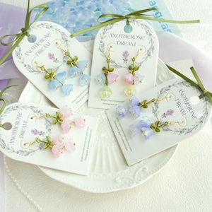 Bell Blume Ohrringe, Maiglöckchen Ohrringe Braut Ohrringe Fee Ohrringe Muttertag Geschenk für Mama Mutter Geschenk Blume Ohrring