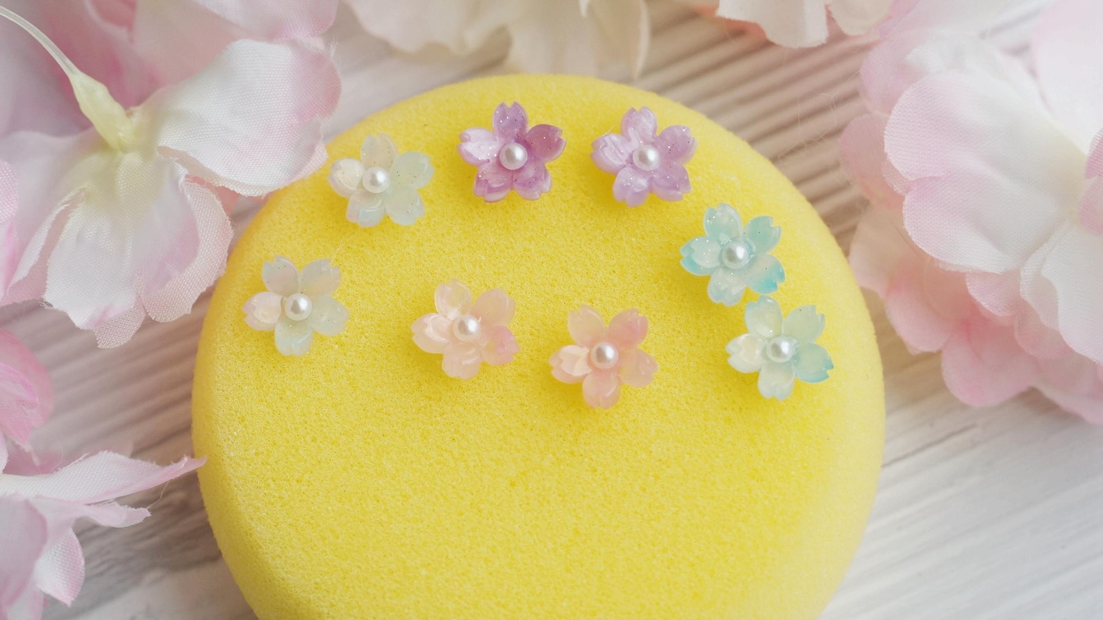 Cherry blossom flower earrings