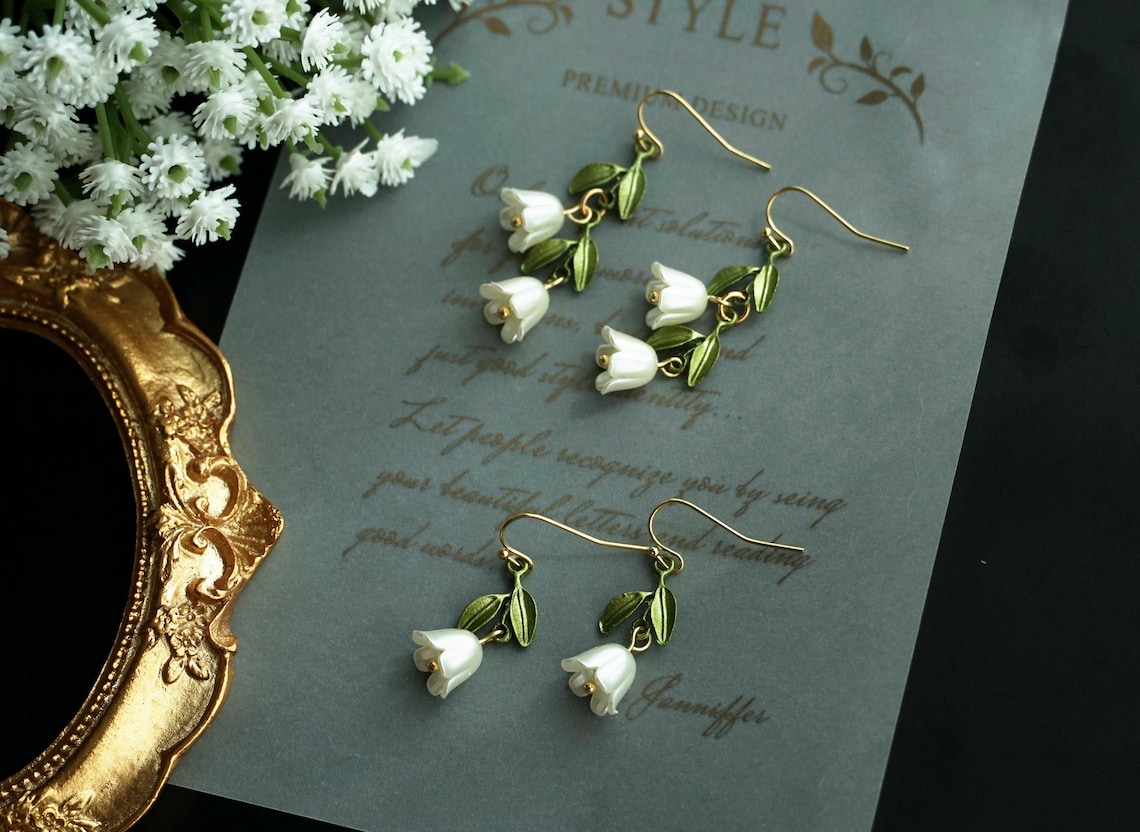 lily of the valley earrings