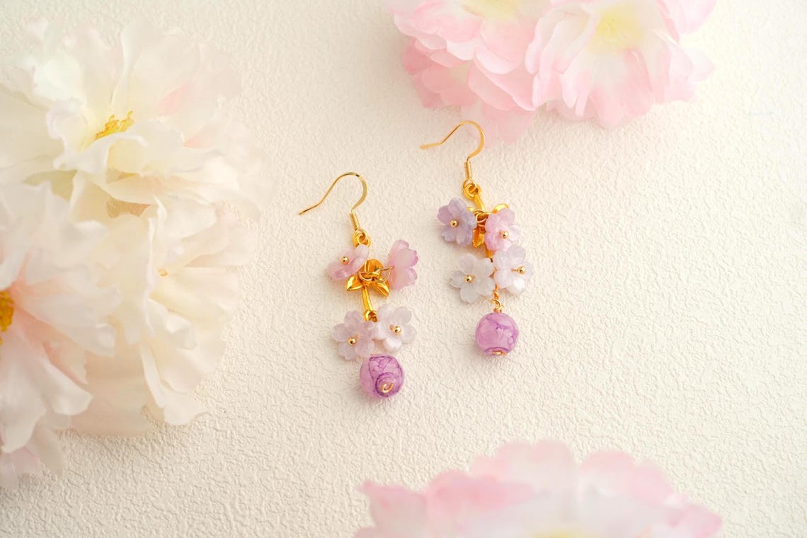 Pueple Sakura earrings
