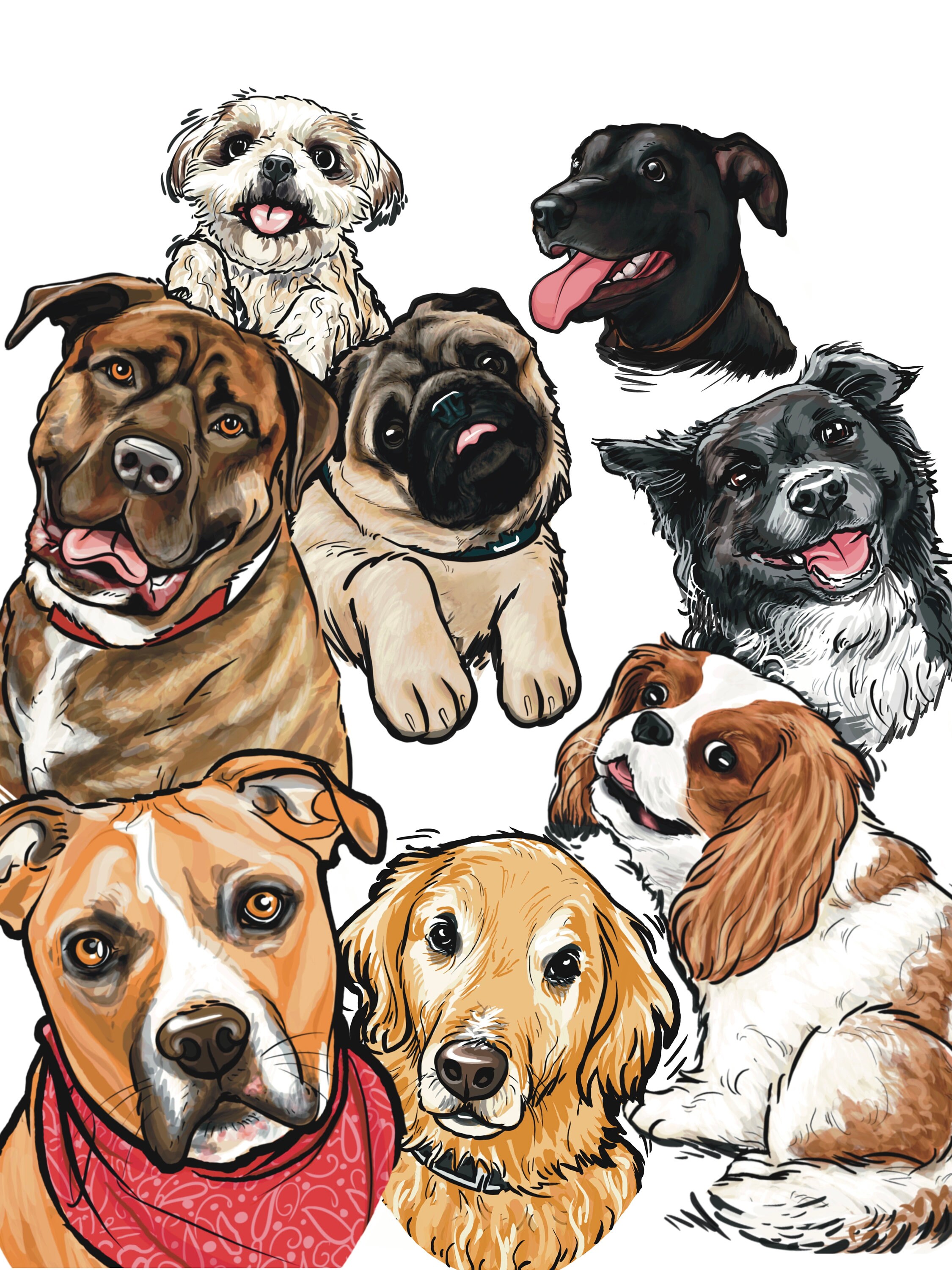 Procreate Dogs Brushes Digital Dog Stamps Procreate Dog Etsy