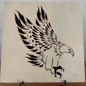 Lumberjack Tools® Wood Burning Stencil - Preying Eagle
