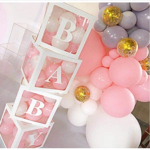 Baby party balloon boxes, baby shower, decoration for your baby party