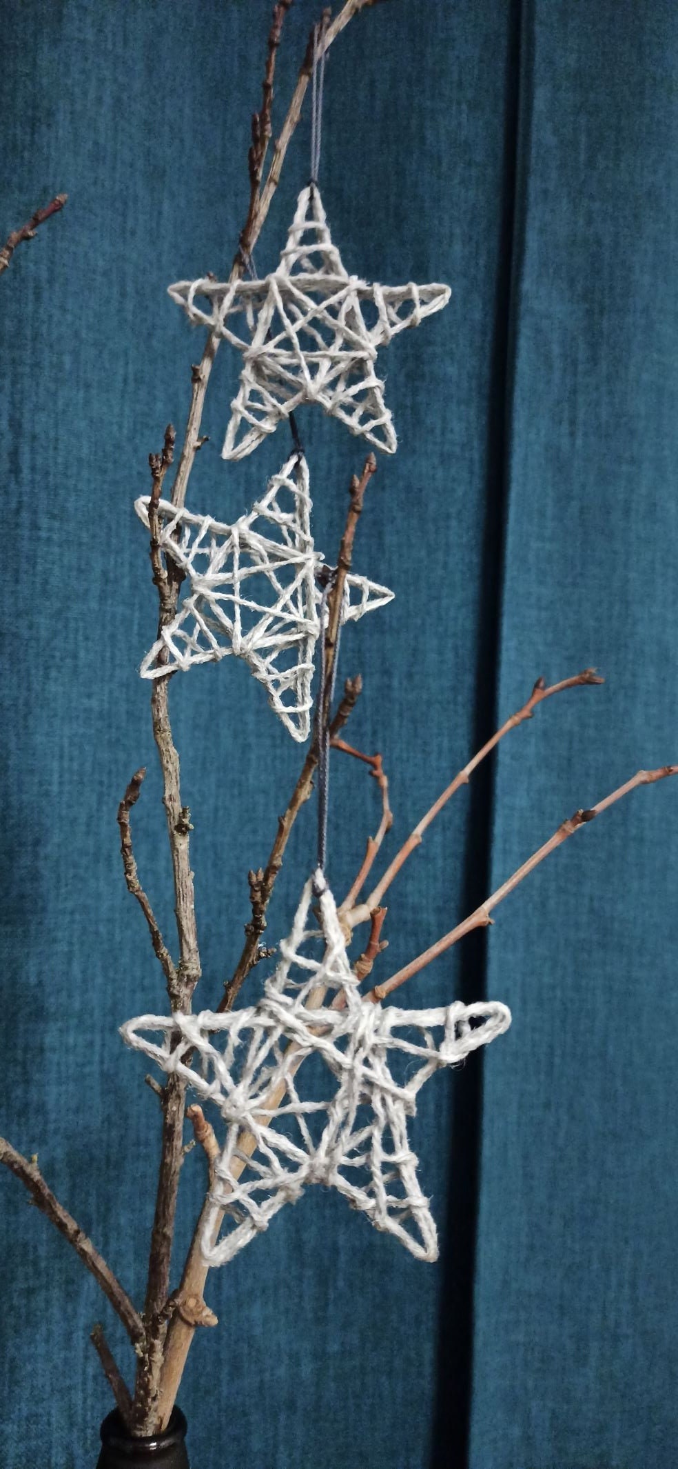 Lot de Trois Étoiles ; Éco-Responsable Zéro-Déchet Fabrication en Laine