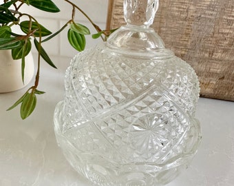 Vintage Indiana Glass Butter Dish Dome