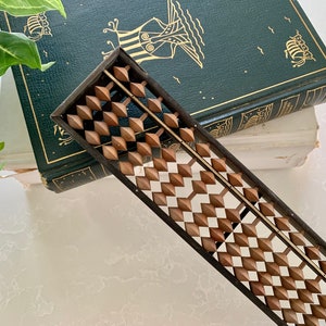 Antique Chinese Abacus Math Wood Calculator