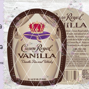 Crown Royal Vanilla Blank, voeg uw eigen woorden toe, JPG, PNG, Sublimatie, Waterglijbaan, Digitale bestanden, Aangepaste Tumblers, Cricut, Silhouet, Label