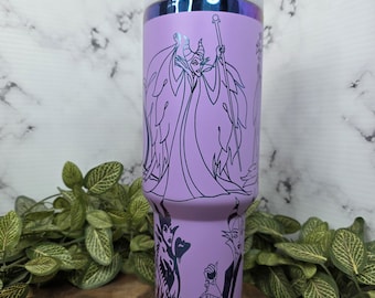 Maleficent Lady Villain Laser Engraved Tumbler, Evil Queen Mug, 40oz or 30oz Cup