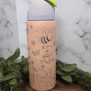 Winnie the Pooh Laser Engraved Owala Tumbler Personalized Stainless Steel Water Bottle image 9
