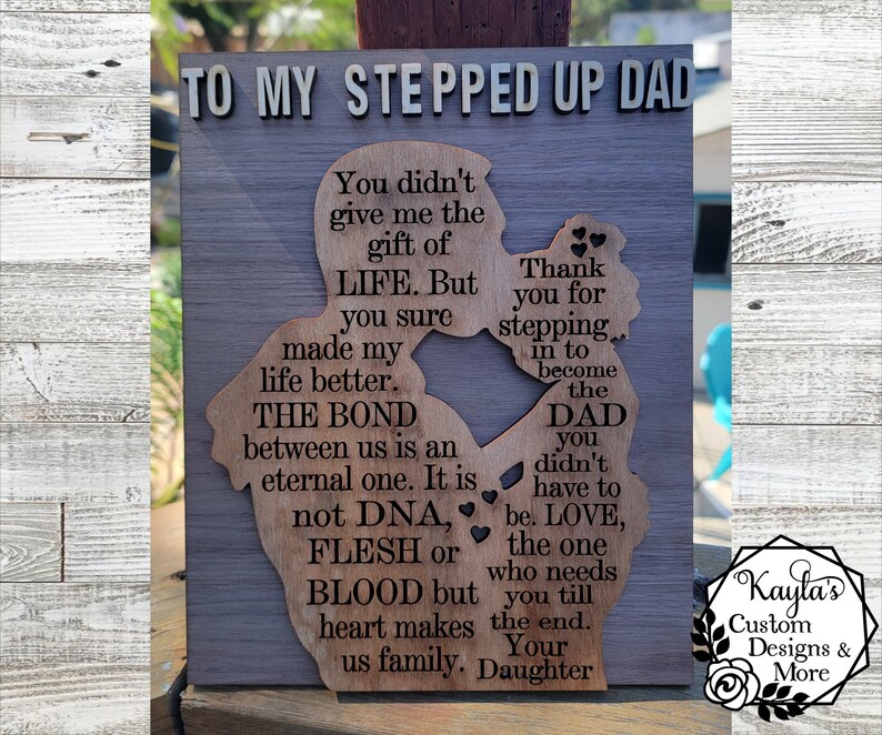 To My Stepped up Dad Step Dad Sign Adoption Sign SVG Laser Etsy