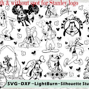 Goofy Tumbler Template: SVG, PNG, Laser Engrave, Etching Design (Digital File)