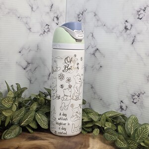 Engraved Owala water bottle classic storybook bear artwork