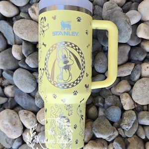 Pluto Dog Laser Engraved Tumbler, 40oz - 30oz Stainless Steel Name Brand or Dupe