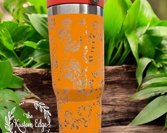 Tigger Laser Engraved Tumbler 40oz/30oz Stainless Steel, Personalized Cup Custom