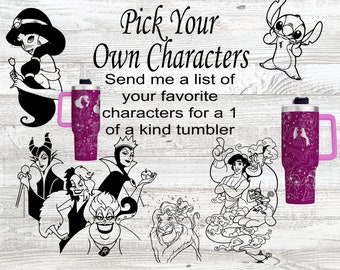 Create Your Own Laser Engraved Tumbler, 40oz or 30oz, name brand or generic, Personalized Tumbler, Custom Made, Character Tumbler