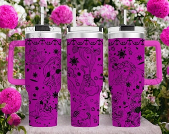 Rapunzel Princess, Character Laser Engraved Tumbler, 40oz - 30oz Personalized Tumbler, Custom Made Cup