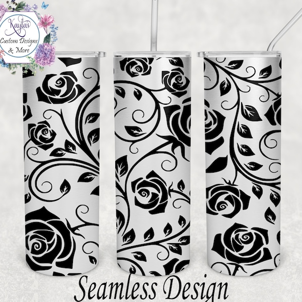 Rose Vines Tumbler Template, Burst Style, Peak A Boo Template, Double Sided Tape, SVG, PNG, Digital, Cricut, Silhouette, Cut File