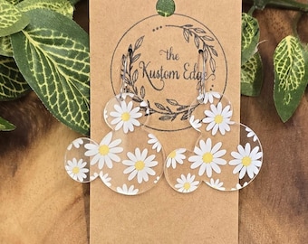 Pendientes de cabeza de ratón Daisy: pendientes colgantes de acrílico cortados con láser