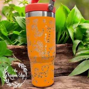 Tigger Laser Engraved Tumbler 40oz/30oz Stainless Steel Name Brand or Generic, Personalized Tumbler Custom Tiger Tumbler, Motivational Gift