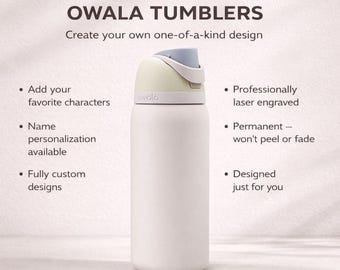 Custom Designed Engraved Owala Tumbler Create Your Own Water Bottle