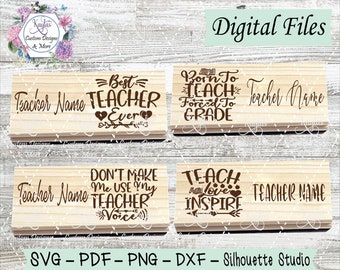 Eraser Sayings for Teachers SVG, Laser Ready Cut Files, Digital Download, Glowforge, Cricut, Silhouette, Cut Template, Chalkboard Eraser