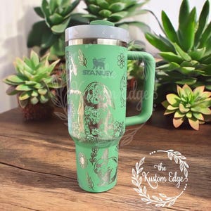 Bunny Tumbler: Personalized Stainless Steel Cup, 30oz/40oz Engraved Mug