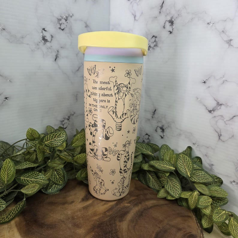 Tigger Laser Engraved Owala Tumbler, Stainless Steel Personalized Drinkware Gift image 4