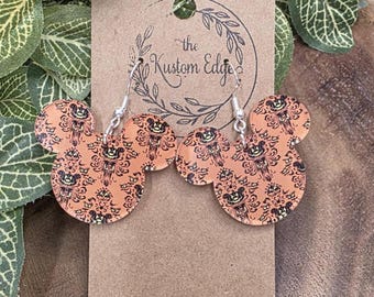 Haunted Mansion-oorbellen: dubbelzijdig acrylhanger, spookachtige halloweensieraden, lichtgewicht, hypoallergeen