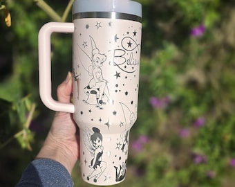 Pixie Dust Fairy Laser Engraved Tumbler 40oz/30oz Personalized Mug Custom Fairy Princess Cup