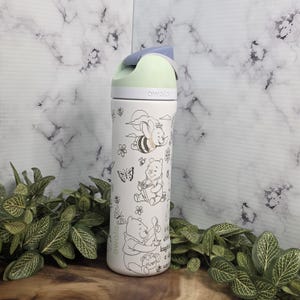 Insulated Owala tumbler engraved woodland bear character