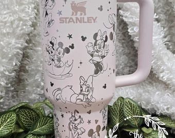Magical Character Mashup, Classic Mouse Characters Laser Engraved Tumbler, 40oz, 30oz Stainless Steel Cup