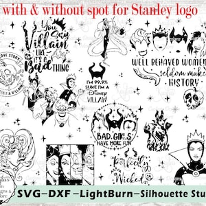 Lady Villain, braaf vrouwen 40oz, sjabloon beker 30oz, SVG, PNG, lasergraveersjabloon, behangsjabloon, boze koningin, zeeheks