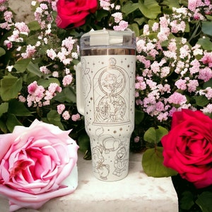 Beauty and the Beast Laser Engraved Tumbler 40oz/30oz stainless steel name brand or generic, Personalized Tumbler Custom Made Tumbler