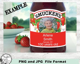 Blank Jam Labels: Personalized Design, PNG, JPG (Digital Download)