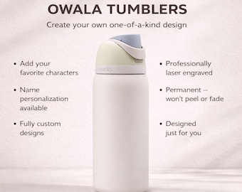 Custom Designed Engraved Owala Tumbler Create Your Own Water Bottle