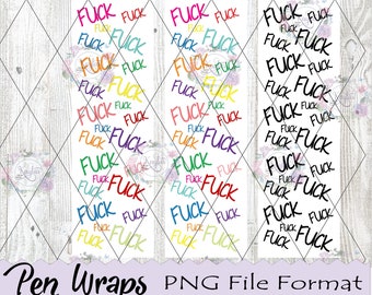 Rainbow All Over Pen Wrap: Printable PNG File (Digital File)