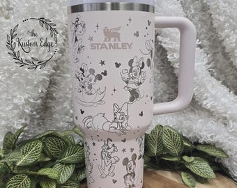 Classic Mouse Characters Laser Engraved Tumbler, 40oz, 30oz Stainless Steel Cup Personalized Custom Cup