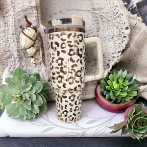 Leopard Animal Print Laser Engraved Tumbler 40oz/30oz stainless steel name brand or generic, Personalized Tumbler Custom Made Tumbler