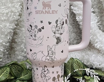 Magical Character Mashup, Classic Mouse Characters Laser Engraved Tumbler, 40oz, 30oz Stainless Steel Cup