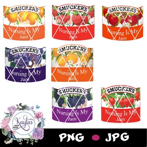 Nursing Is My Jam, Étiquettes de fruits, Étiquettes de confiture, PNG, JPG, Sublimation, Toboggan aquatique, Numérique, Cricut, Silhouette, Étiquettes de gelée, Étiquettes d’allaitement