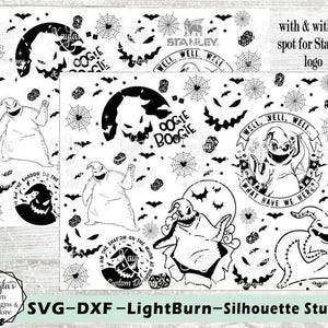 ウーギー・ブギー ハロウィン タンブラー テンプレート: レーザー彫刻 SVG (デジタル ファイル)